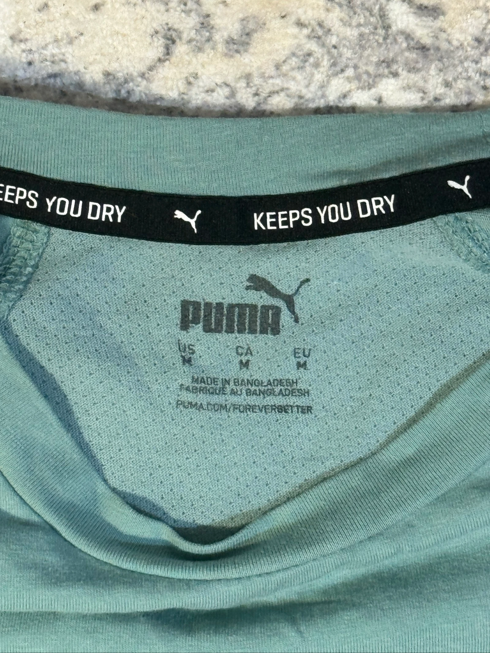 Puma Green T-Shirt with White Logo Athletic – photo 3